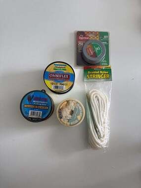 Fishing & Airgun Accessory Lot: Shakespeare & Eagle Claw Line, Copperhead .177 P